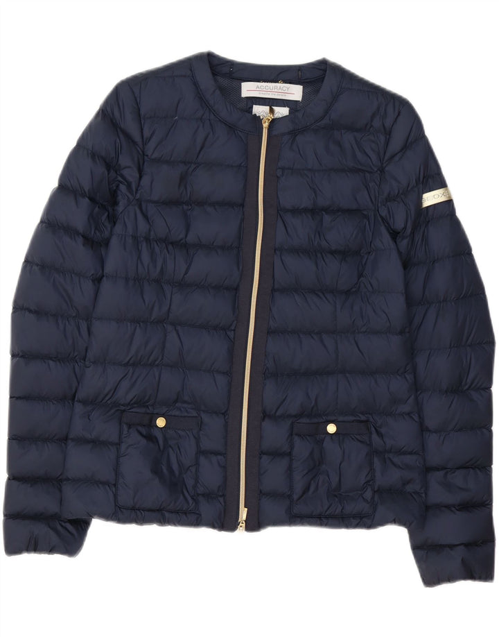 GEOX Womens Padded Jacket UK 8 Small Navy Blue Polyamide