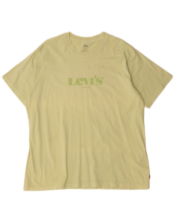 Levi's T-shirt grafica da uomo con vestibilità rilassata, grande, in cotone verde