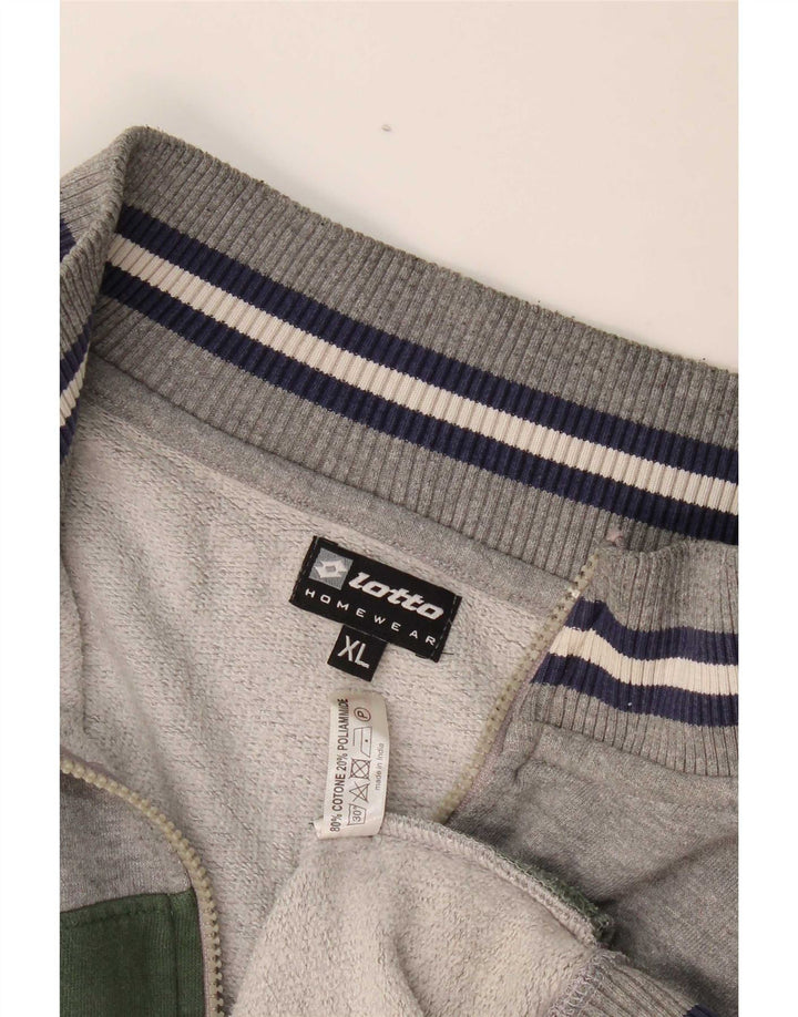 Giacca da tuta da uomo Lotto XL in cotone color block grigio