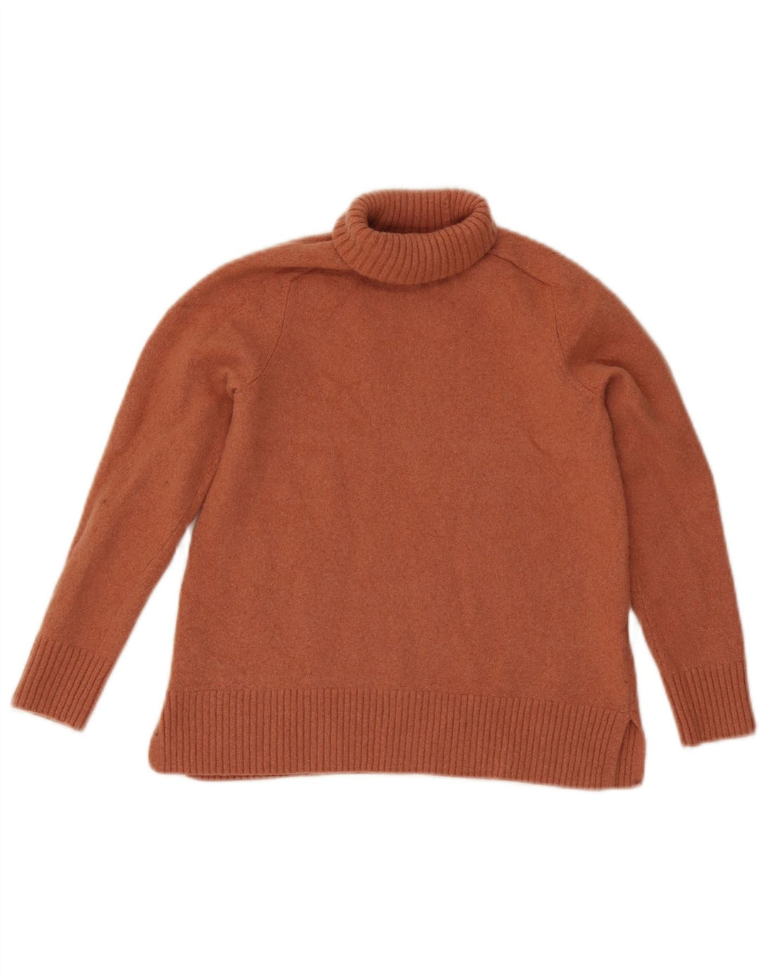 Massimo Dutti Maglione Maglione Dolcevita Bambina 7-8 Anni Piccolo in Lana Marrone
