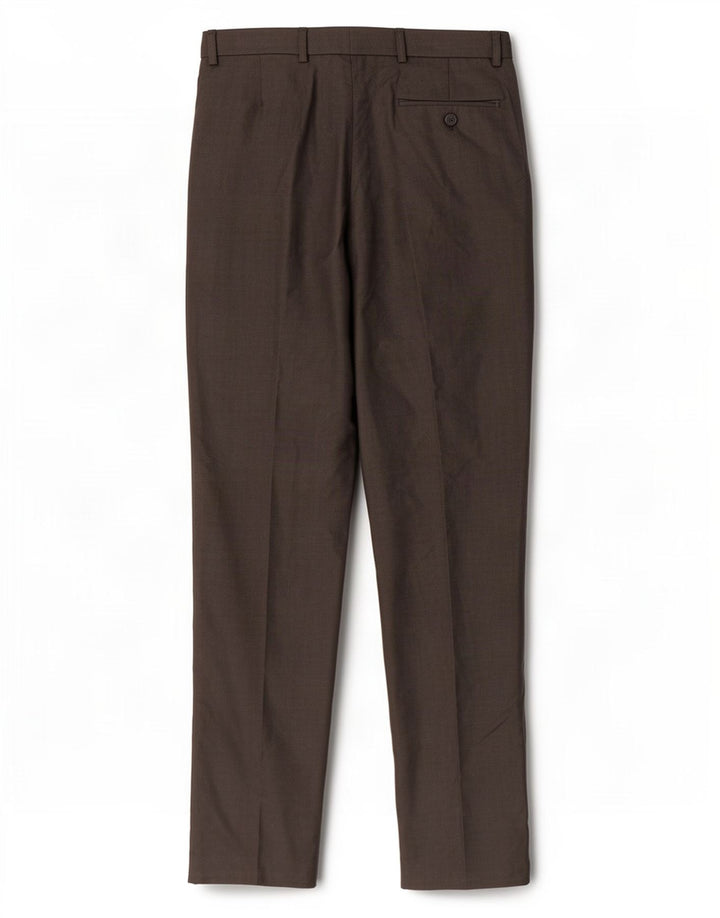 Pantaloni da abito con pegging da donna Marks & Spencer W32 L33 poliestere marrone