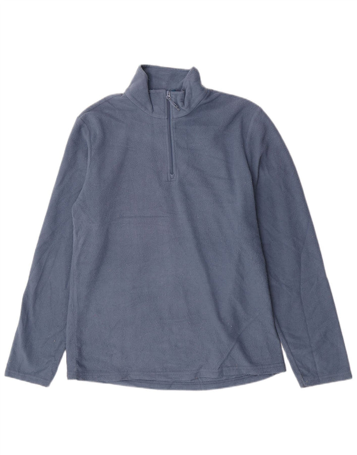 Maglione in pile da uomo con collo e zip Mountain Warehouse Poliestere blu medio