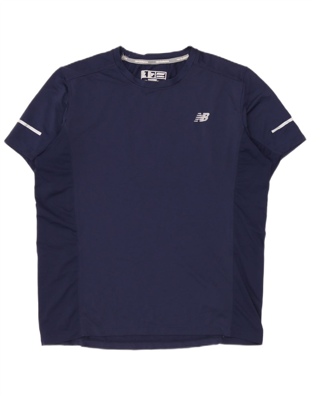 Maglietta da uomo NEW BALANCE Top medio in poliestere blu navy