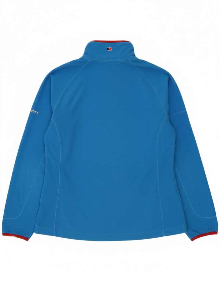 Maglione in pile da donna Berghaus con collo con zip UK 14 grande blu