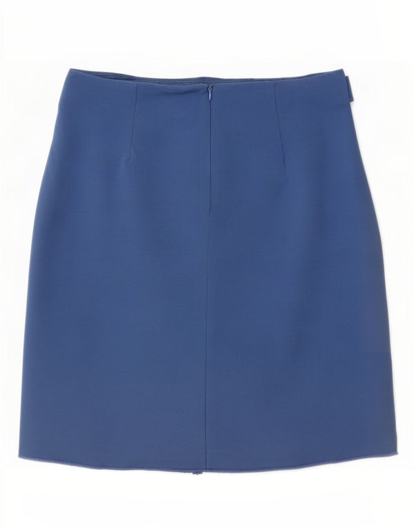Gonna dritta da donna M&Co UK 12 media W30 viscosa blu