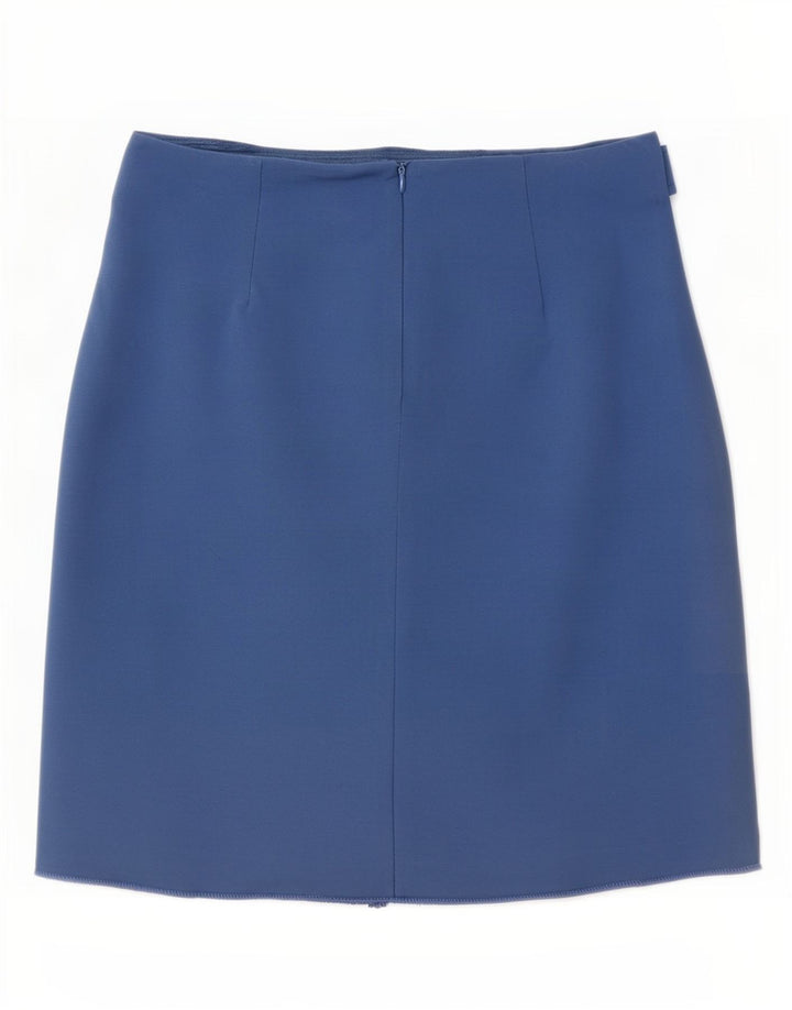 Gonna dritta da donna M&Co UK 12 media W30 viscosa blu