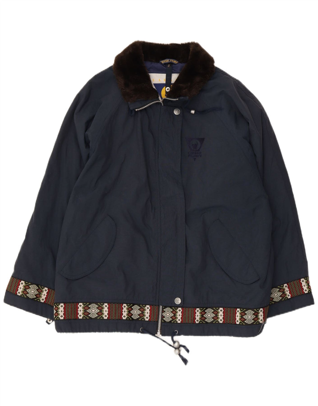 Giacca a vento da donna Ciesse Piumini UK 20 2XL Blu navy geometrico