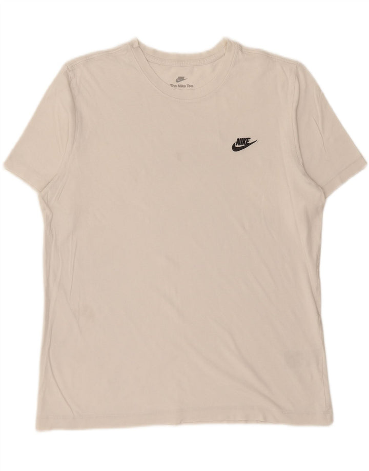 T-shirt da uomo NIKE Top grande in cotone bianco
