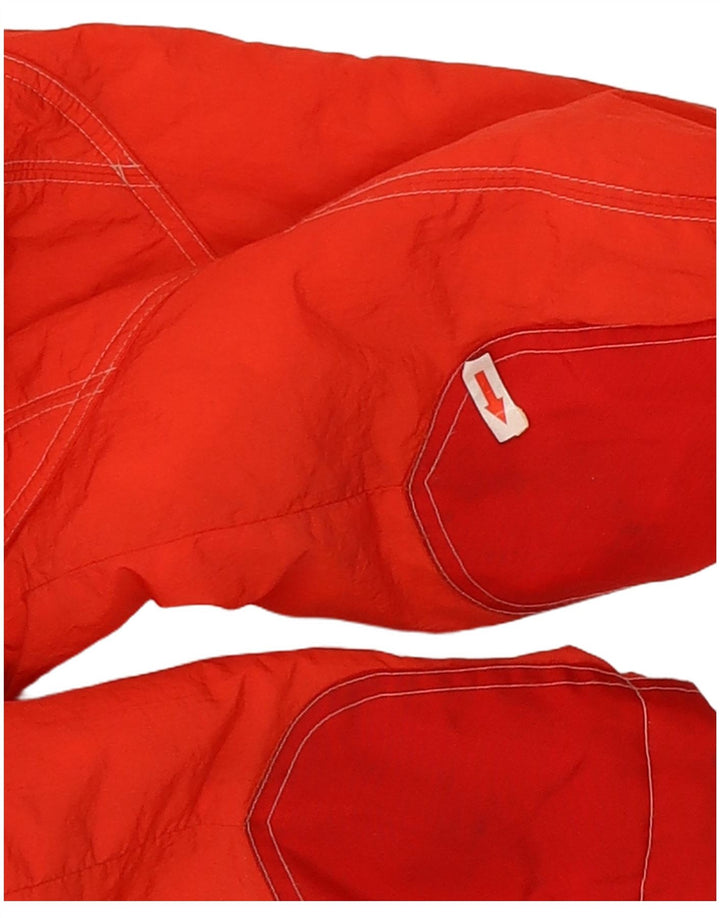 Tuta da sci vintage da bambino 7-8 anni in poliammide rossa