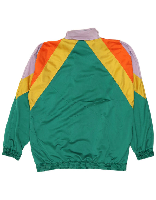 Giacca da tuta da uomo Master in poliestere color block verde medio