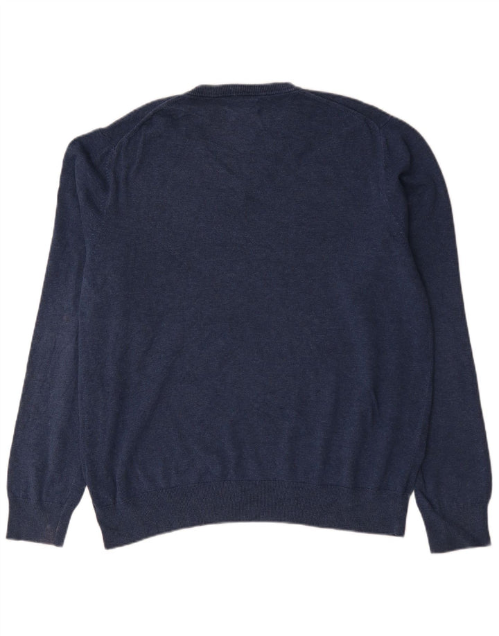 Maglione da uomo con scollo a V Marks & Spencer XL in cotone blu