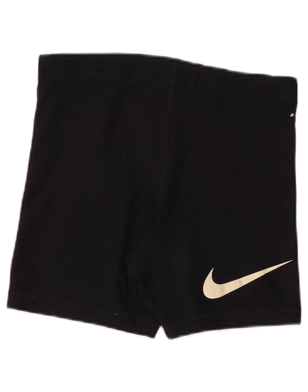 Pantaloncini sportivi Nike Dri Fit Graphic da donna US 4/6 Small Nero Poliestere