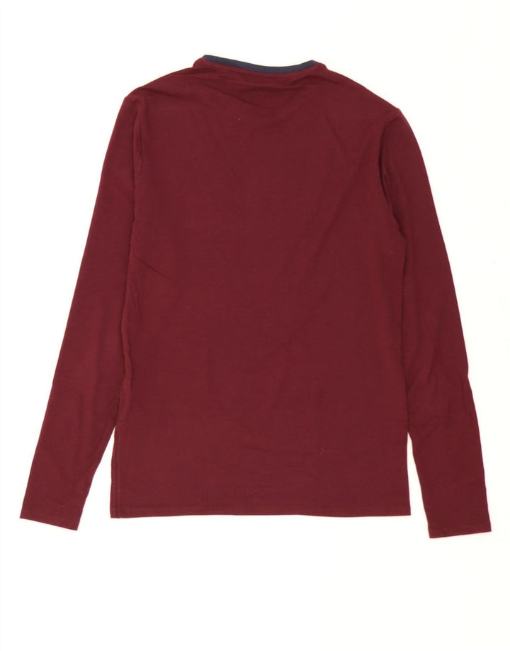 GUESS Mens Slim Fit Top Long Sleeve Small Burgundy Cotton Vintage Guess and Second-Hand Guess from Messina Hembry 