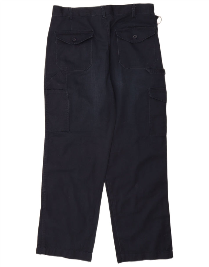 Pantaloni cargo da uomo con pegging Dickies W34 L30 poliestere blu navy