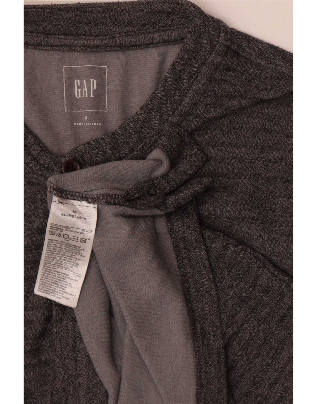 Gap Top da uomo a maniche lunghe in cotone a righe grigio medio