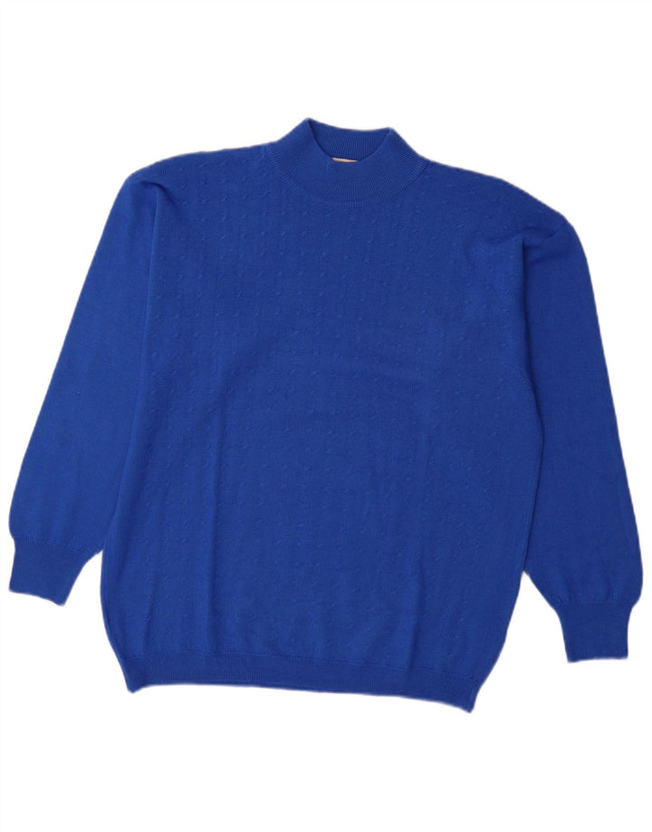 Paolo Ottaviani Maglione Uomo Dolcevita Maglione Blu Medio Lana