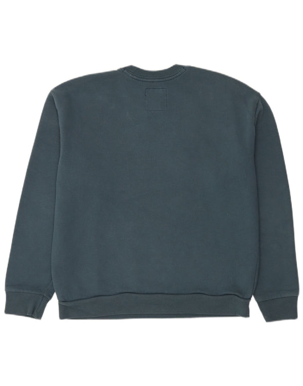 Felpa grafica da uomo Hollister, maglione grande, cotone blu