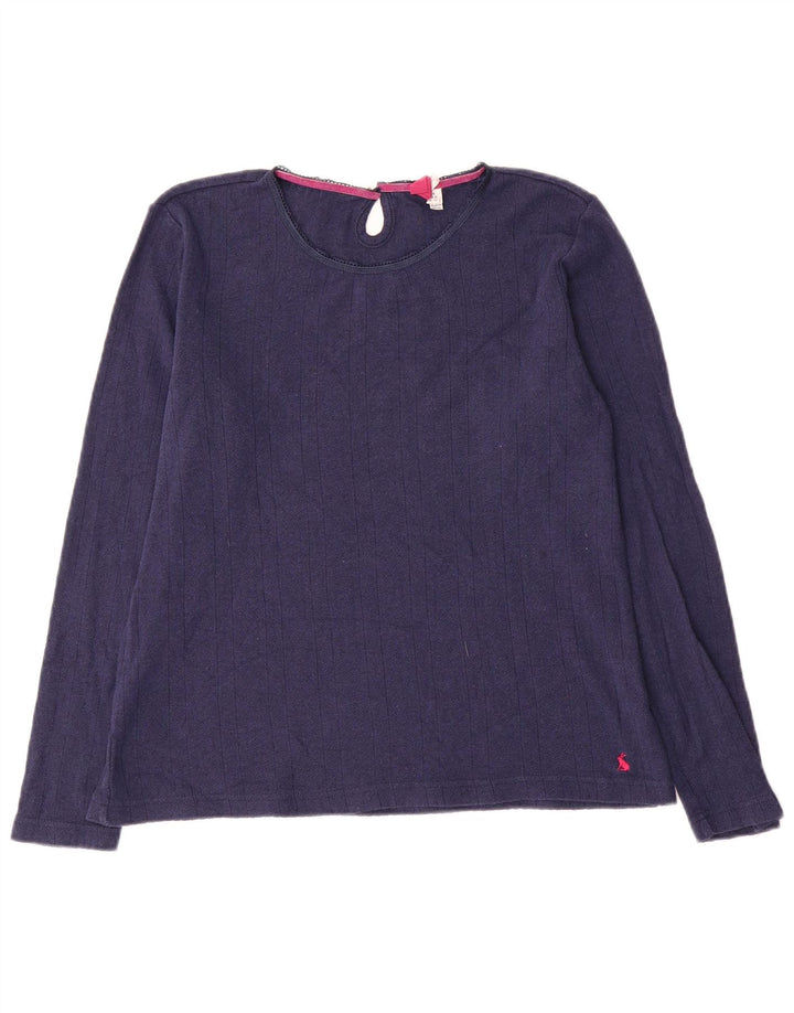 Joules Top da donna a maniche lunghe UK 16 Large Blu Navy in cotone