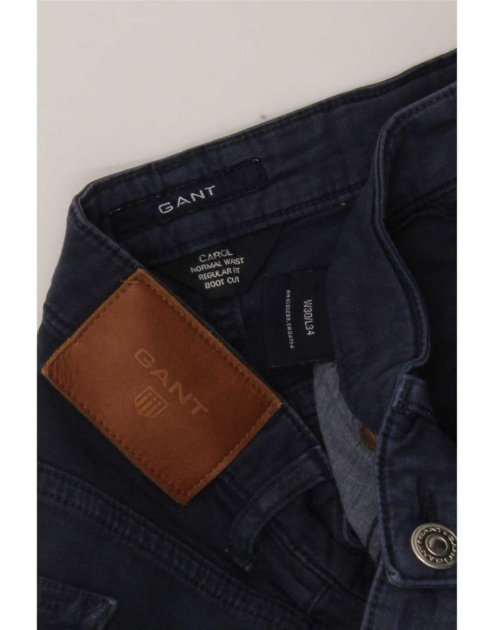Pantaloni casual bootcut da donna Gant W30 L27 cotone blu navy