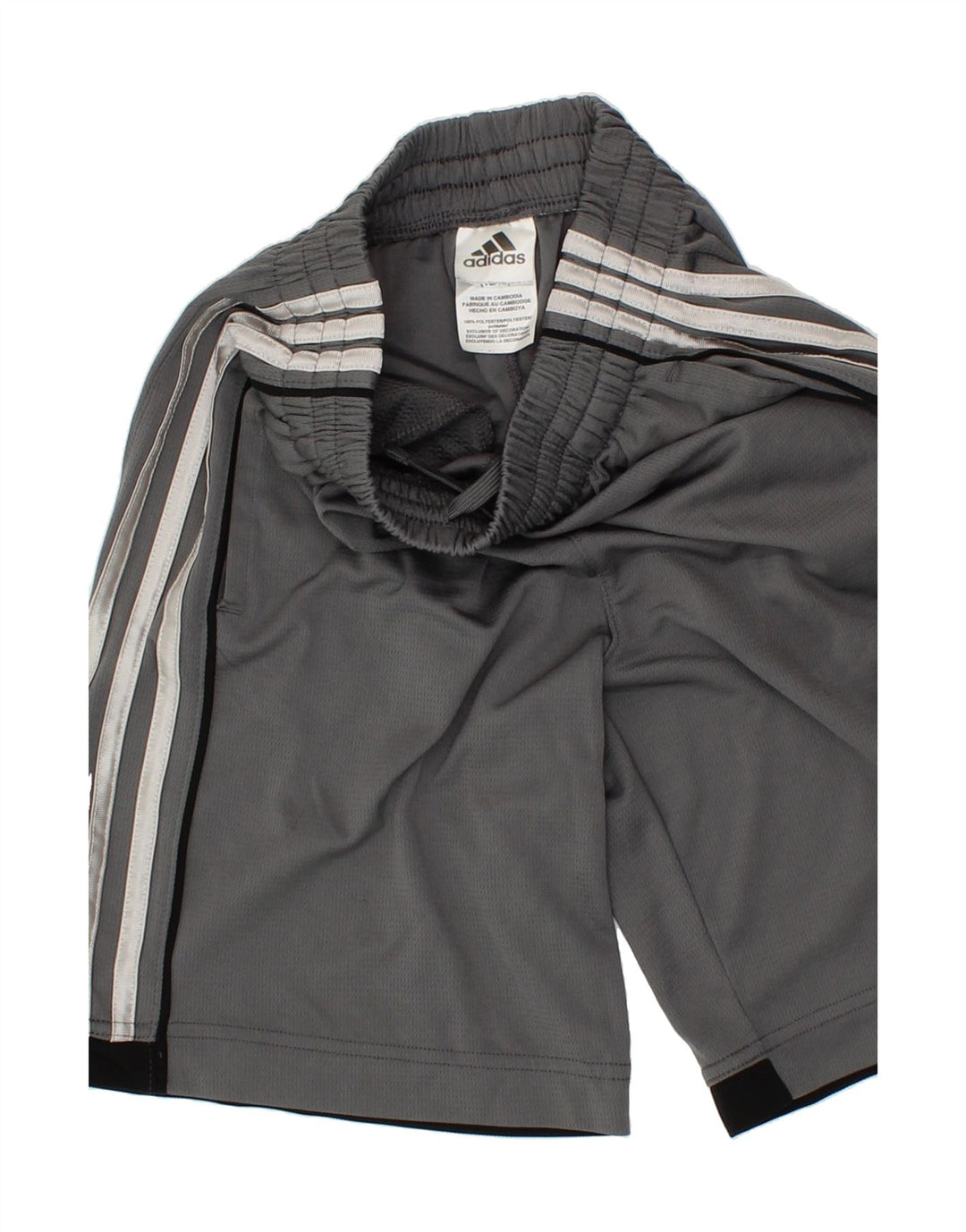 ADIDAS Boys Sport Shorts 10-11 Years Medium Grey Polyester Vintage Adidas and Second-Hand Adidas from Messina Hembry 