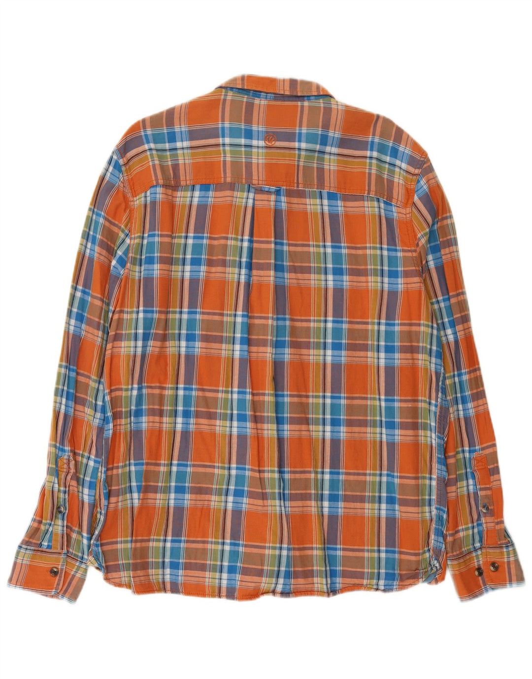 Camicia in flanella da uomo Fat Face XL in cotone a quadri arancione