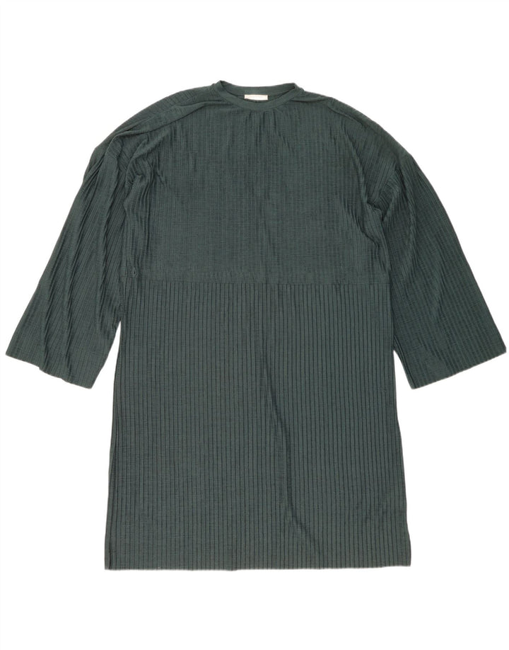 Abito a trapezio oversize a maniche lunghe Trafaluc da donna Zara UK 14 Verde medio