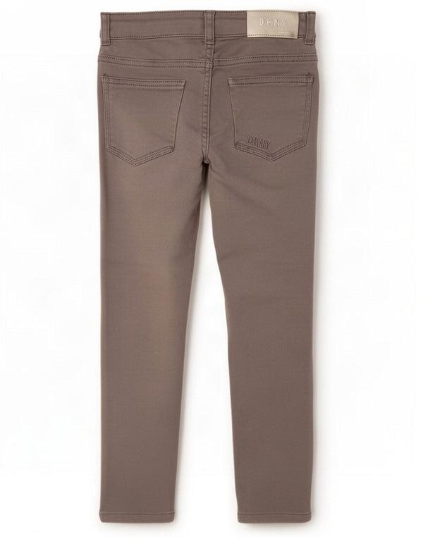 Dkny Jeans skinny effetto consumato per ragazze 7-8 anni W24 L20 Cotone grigio