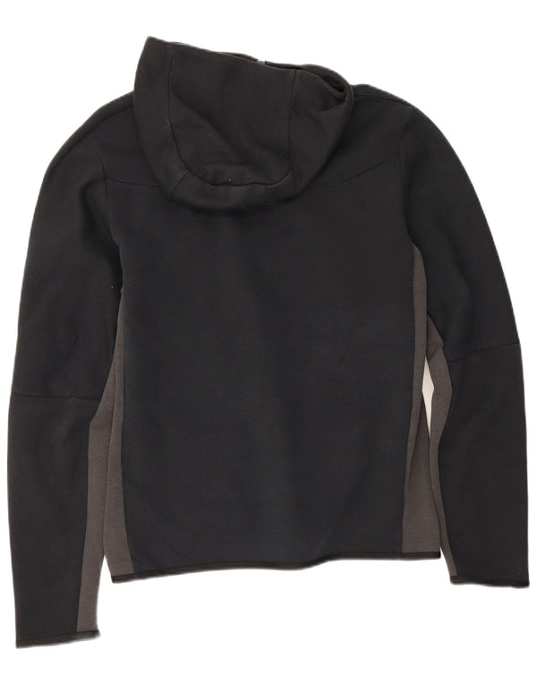 Nike Mens Zip Hoodie Sweater Small Black Colourblock Cotton