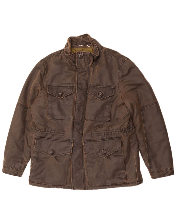 Giacca da uomo in cotone cerato Marks & Spencer UK 42 XL Marrone