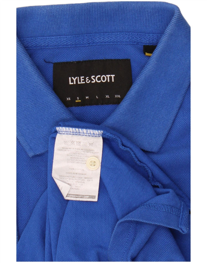 Polo da uomo Lyle & Scott piccola in cotone blu