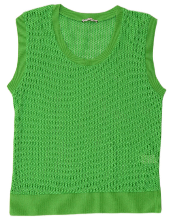 Canotta canotta da donna Zara UK 14 cotone verde medio