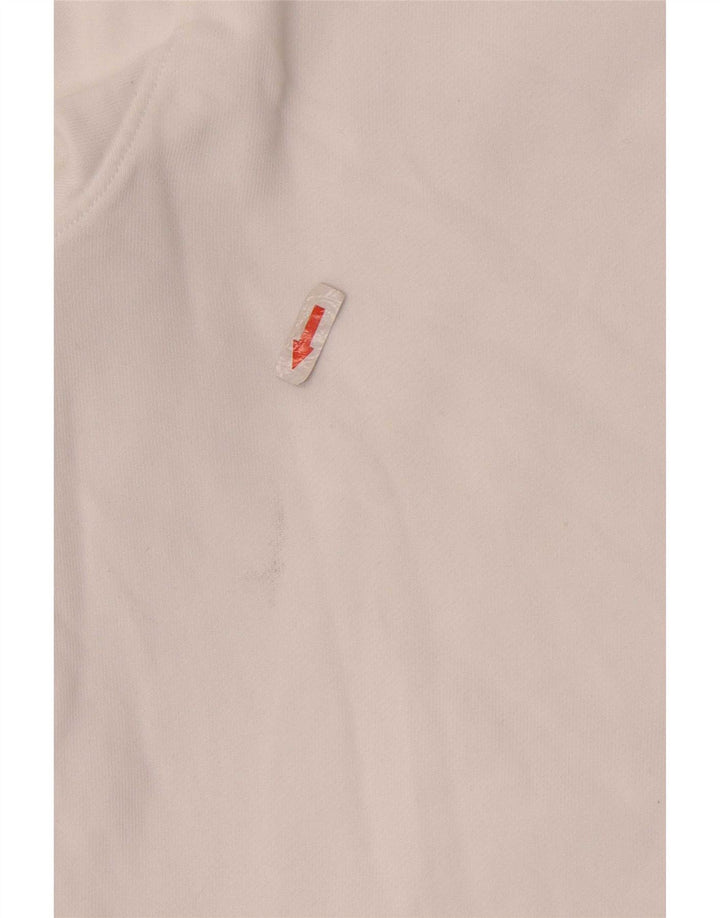 Maglione con cappuccio grafico da uomo Calvin Klein piccolo in cotone bianco