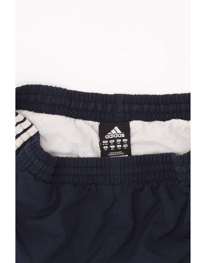 Pantaloncini sportivi Adidas da ragazzo 15-16 anni in poliestere blu navy