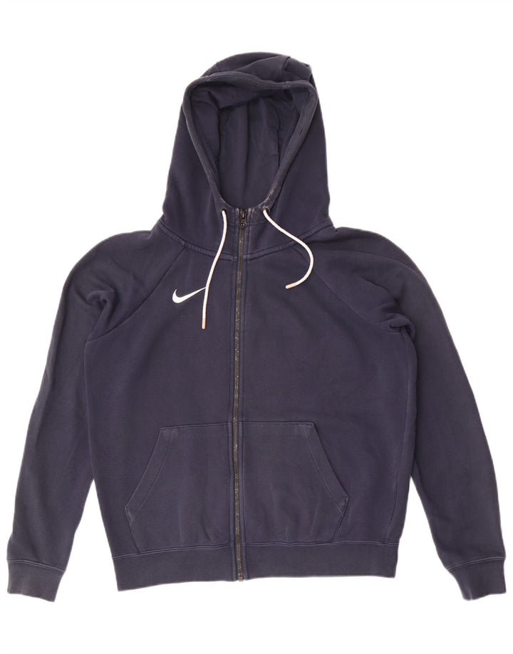 Felpa con cappuccio e zip Nike da uomo, piccola, in cotone blu navy