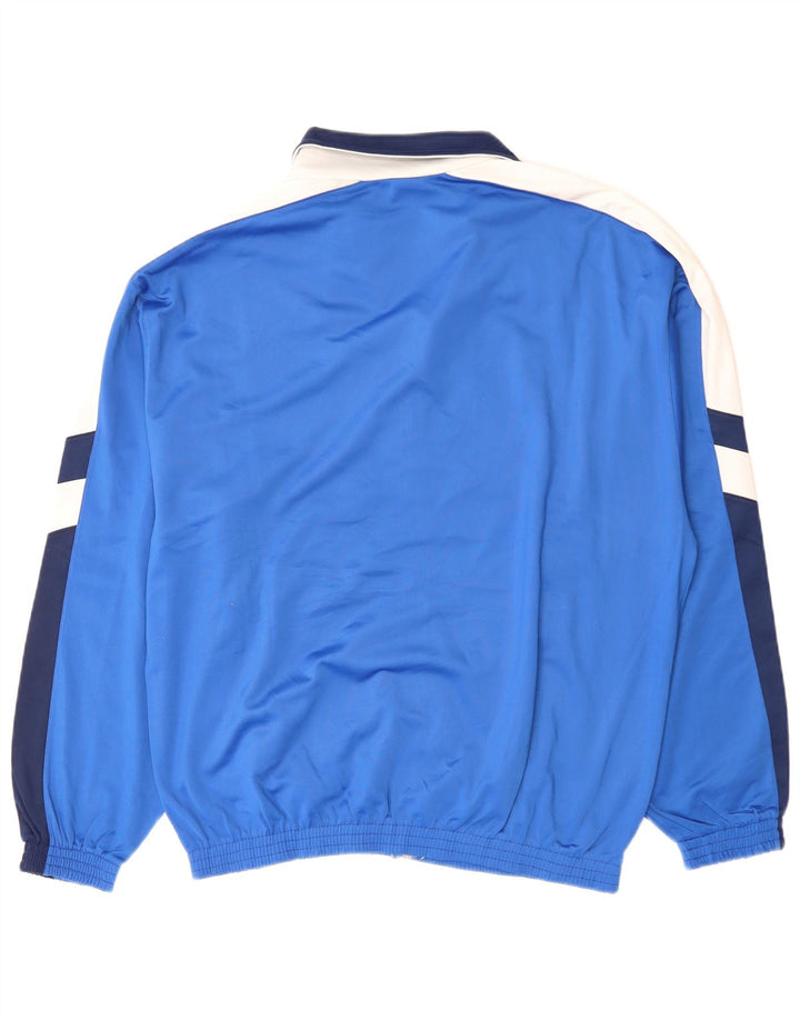 ARENA Giacca da tuta grafica da uomo, grande, in poliestere color block blu