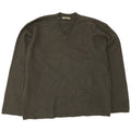 Maglione Zara da uomo con scollo a V XL in lana kaki