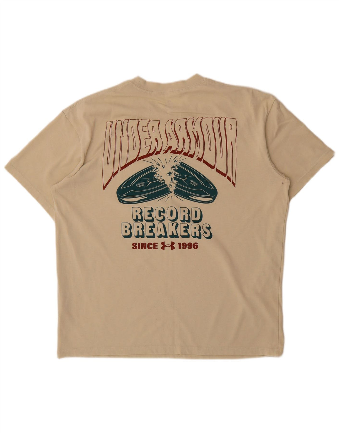 T-shirt grafica da uomo Under Armour in cotone beige medio