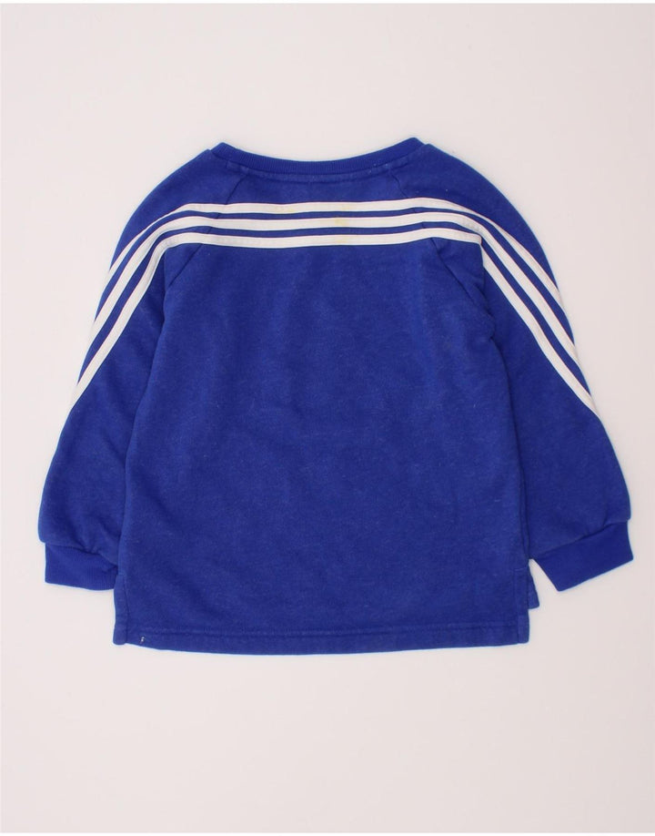 Felpa Adidas Bambino Maglione 3-4 Anni Cotone Blu