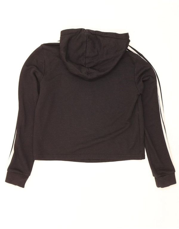 Maglione con cappuccio corto da donna Adidas UK 8/10 piccolo cotone nero