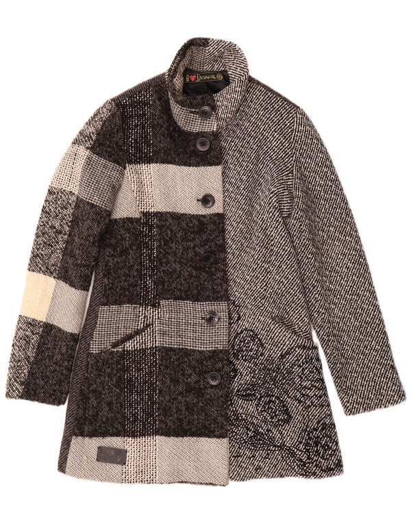 Cappotto da donna DESIGUAL EU 38 Poliestere patchwork grigio medio