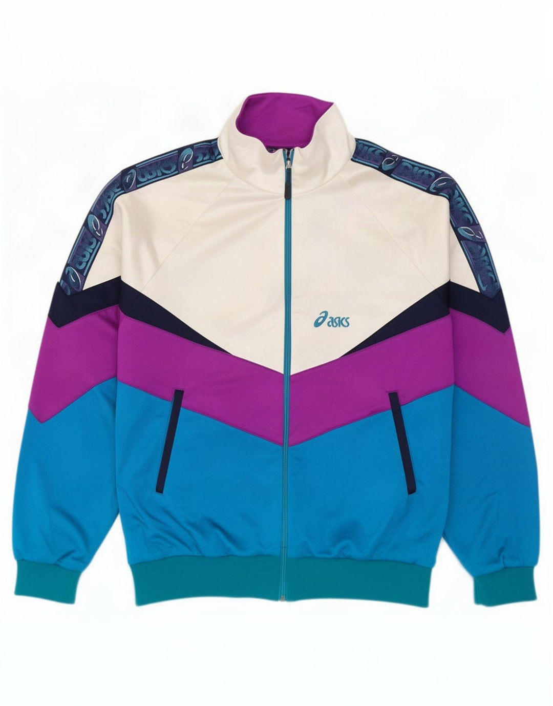 Giacca sportiva da uomo con grafica Asics IT 54 XL Colourblock multicolore