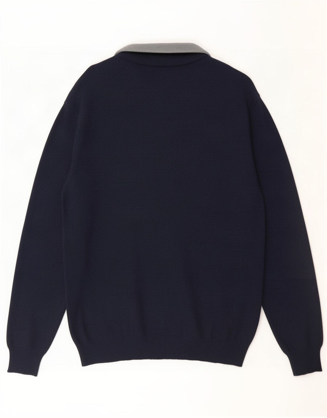 Ellesse Maglione cardigan da uomo grande in lana blu navy