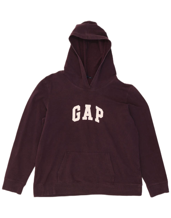 Gap Felpa con cappuccio grafica da donna UK 18 XL Cotone bordeaux