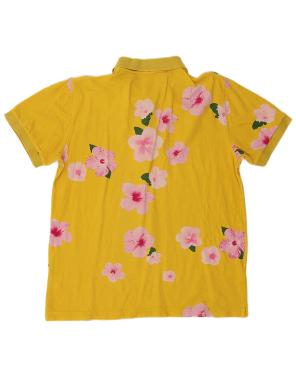 Polo da donna Sun68 UK 18 XL cotone floreale giallo