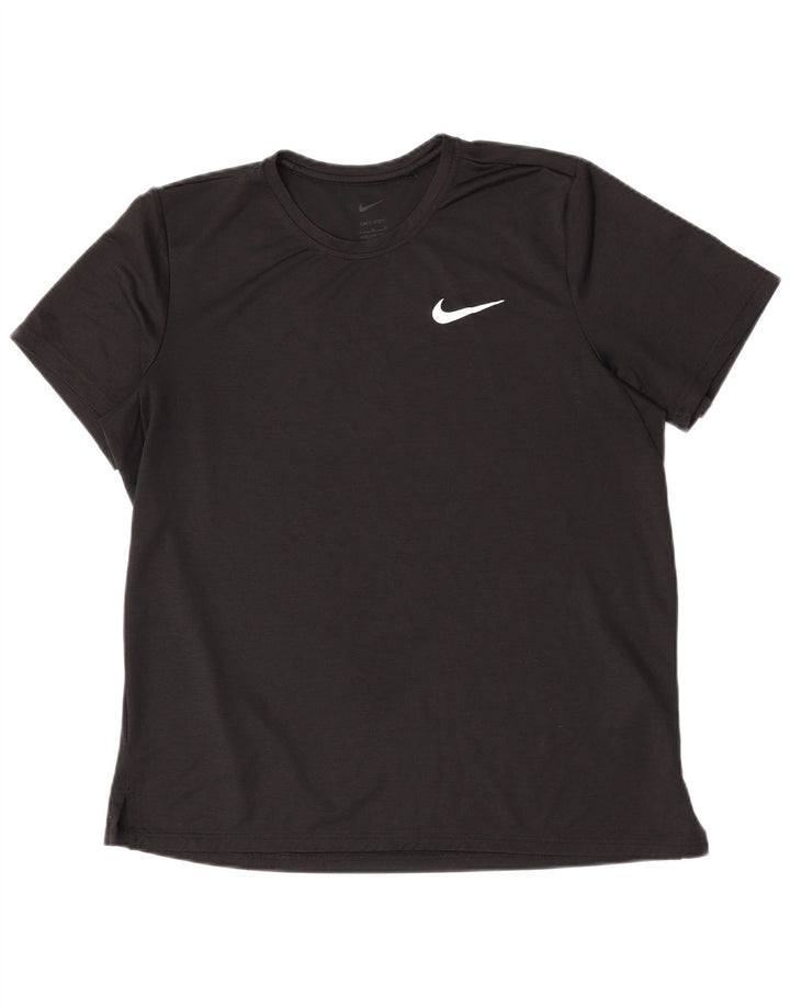 T-shirt Nike Dri Fit da uomo, grande, in poliestere nero