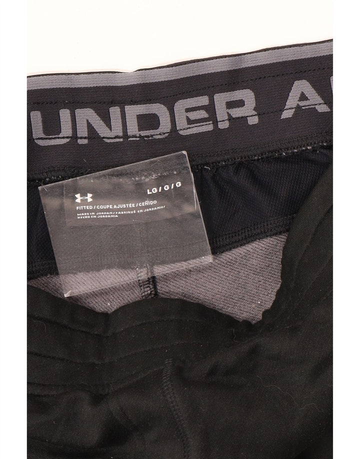 Pantaloncini sportivi aderenti da uomo Under Armour grandi neri