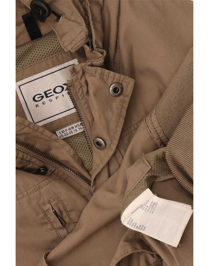 Geox Giacca da uomo con cappuccio Utility UK 36 Small Beige Cotton