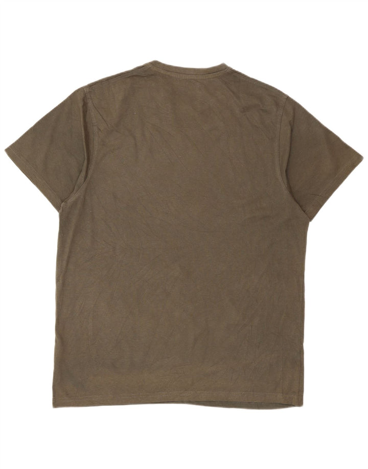 T-shirt grafica da uomo Mountain Warehouse Top in cotone kaki medio