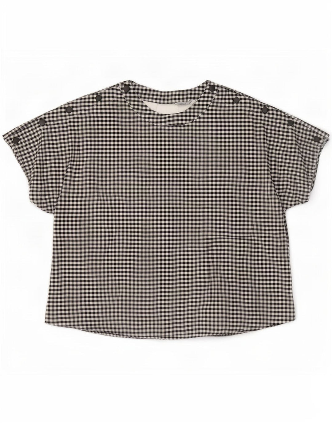 Camicetta oversize da donna Zara Top UK 10 Small Black Gingham