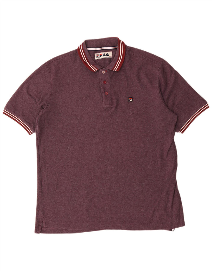 Polo da uomo Fila IT 56 2XL Bordeaux poliestere